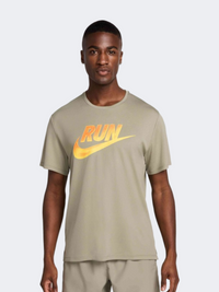 Nike Men Miler Run Energy Dri-FIT T-Shirt Light Army