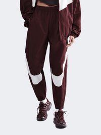Nike Mid-Rise Joggers Women Lifestyle Pant Burgundy/White