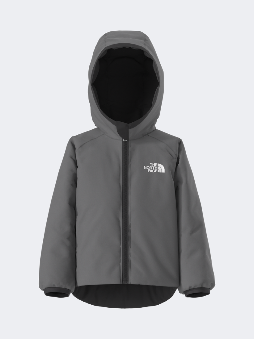 The North Face Reversible Perrito Hooded Boys Hiking Jacket Black/Smoked Pearl