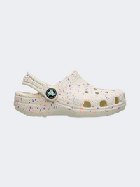 Crocs Classic Glow Paint Splatter Kids Lifestyle Clog Summit White/Multi