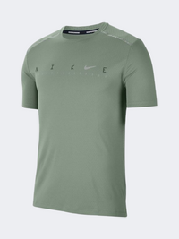 Nike Dry Mller Short Sleeve Tech Men Running T-Shirt Light Green