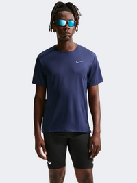 Nike Miler Dri-Fit Uv Men Running T-Shirt Midnight Navy