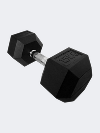 Irm-Fitness Factory Rubber Hex Dumbbell 15Kg Weights Black
