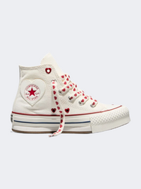 Converse Chuck Taylor All Star Lift Platform Valentine Day Kids-Girls Lifestyle Shoes Vintage White