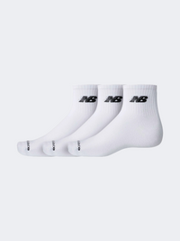 New Balance Everyday Lightweight Ankle 3 Pack Unisex Lifestyle Sock White