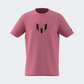 Adidas Messi Name & Number Graphic Kids-Boys Football T-Shirt Easy Pink