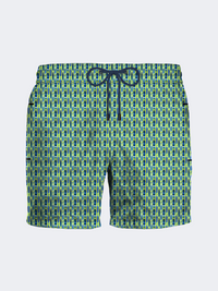 Allen Cox Men Beach Swim Short Verde Fluo