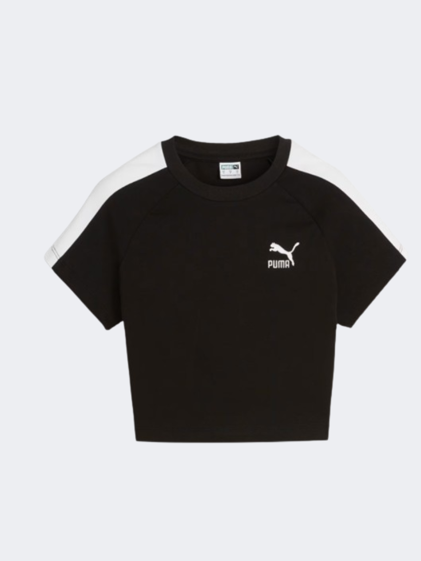 Puma Iconic T7 Baby Women Lifestyle T-Shirt Black