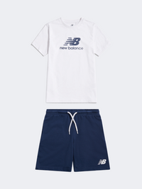 New Balance Stacked Logo Baby-Boys Lifestyle Set White