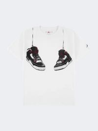 Nike Jordan Aj3 Shoe Strings Boys Lifestyle T-Shirt White