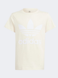 Adidas Trefoil Kids Girls Original T-Shirt Wonder White