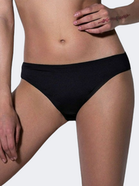 Blue Point Low Waist Women Beach Slip Black