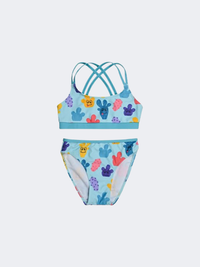 Stamion Cactus Girls Beach Bikini Set Turquoise