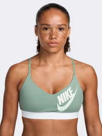 Nike Indy Logo Light Support Women Training Bra Steam/White/Green