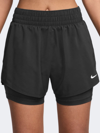 Nike One High Rise 3 Inch 2 In 1 Women Training Short Black/White