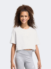 Adidas Glam Kids-Girls Sportswear T-Shirt White