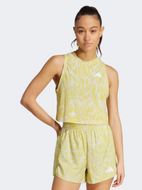 Adidas Essentials Allover Print Workout Women Training Tank Wonder Alumina