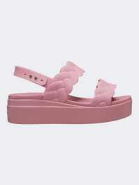 Crocs Brooklyn Woven Upper Low Wedge Women Lifestyle Sandal Rosette