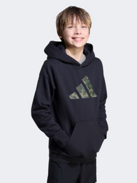Adidas Camo Graphic Kids-Boys Sportswear Hoody Black