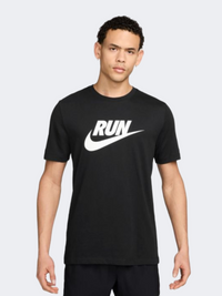 Nike Dri-Fit Swoosh Men Running T-Shirt Black