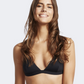 Billabong Sol Searcher Crossed Back Women Beach Bra Black Pebble