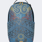 Spray Ground Metallic Printed Denim Shark Unisex  Lifestyle Backpack Light Blue
