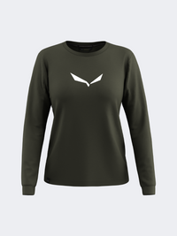 Salewa Eagle Solidlogo Dry’Ton Women Hiking Long Sleeve Dark Olive