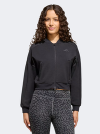 Adidas Future Icons 3 Stripes Full Zip Kids-Girls Sportswear Track Top Black