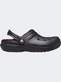 Crocs Classic Lined Buff Check Clog Unisex Lifestyle Slippers Black