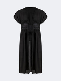 Oil And Gaz Chic Women Beach Coverup Ls  Black