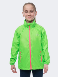 Mac In A Sac Origin Kids Performance Jacket Neon Green/Pink