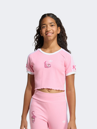 Adidas Disney Slim Kids-Girls Original T-Shirt Light Pink/White