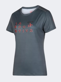 La Sportiva Raising Women Hiking T-Shirt Carbon/Cherry