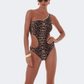 Blue Point Onepiece Cat Power Women Beach Monokini Brown