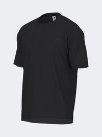 New Balance Textured Check Men Lifestyle T-Shirt Black