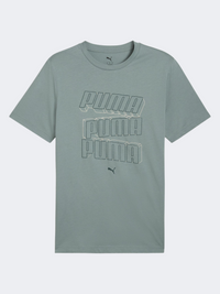 Puma Essentials Logo Lab Hog Men Lifestyle T-Shirt Green Moon