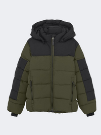 Color Kids Quilt Boys Lifestyle Jacket Khaki