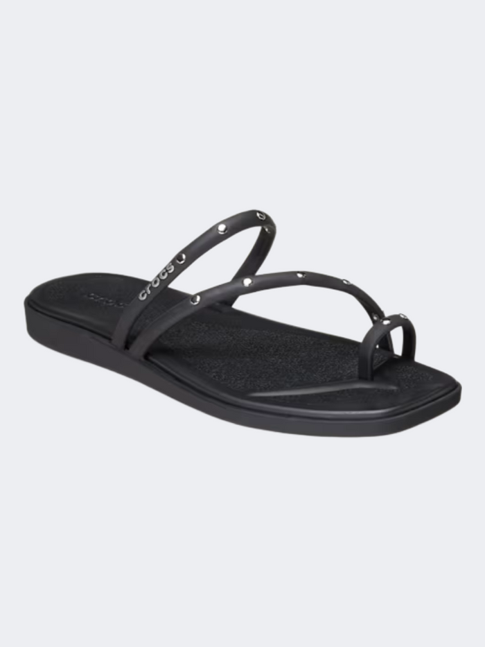 Crocs Miami Studded Toe Loop Women Lifestyle Slippers Black
