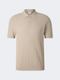 Bogner Tobias Knitted Men Lifestyle Polo Short Sleeve Sand