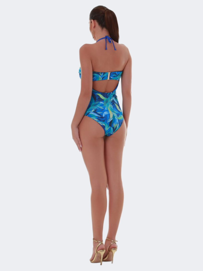Bluepoint Women Beach Monokini Blue Lagoon/Royal