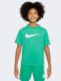 Nike Df Multi Plus Boys Lifestyle T-Shirt Stadium Green/White