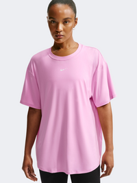 Nike One Tie Back Women Training T-Shirt Pink Rise/White