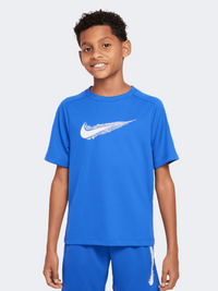 Nike Df Multi Boys Training T-Shirt Game Royal/White