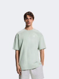 On Club Lifestyle Round Neck Plain Regular Fit Mineral