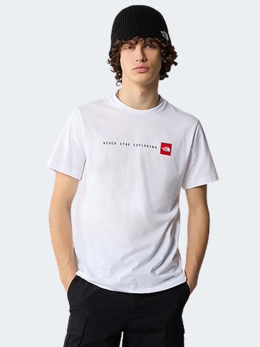 The North Face Never Stop Exploring Men Lifestyle T-Shirt White/Black/Red