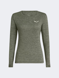 Salewa Puez Dry Women Hiking Long Sleeve Faded Green Melange