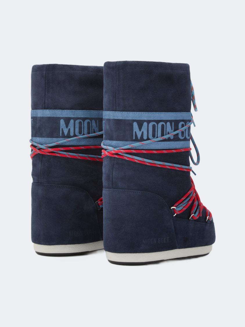 Moonboot Icon Suede Unisex After Ski Boot Blue Navy