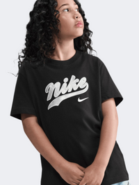 Nike Sportswear Girls Lifestyle T-Shirt Black/Silver