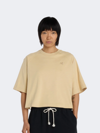 New Balance Raglan Oversized Women Lifestyle T-Shirt Toasted Sesame