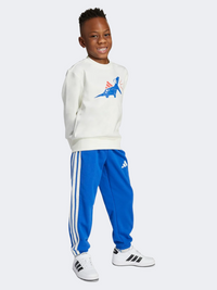 Adidas Seasonal Essentials Adiraptor Fleece Jogger Little-Boys Sportswear Set Off White